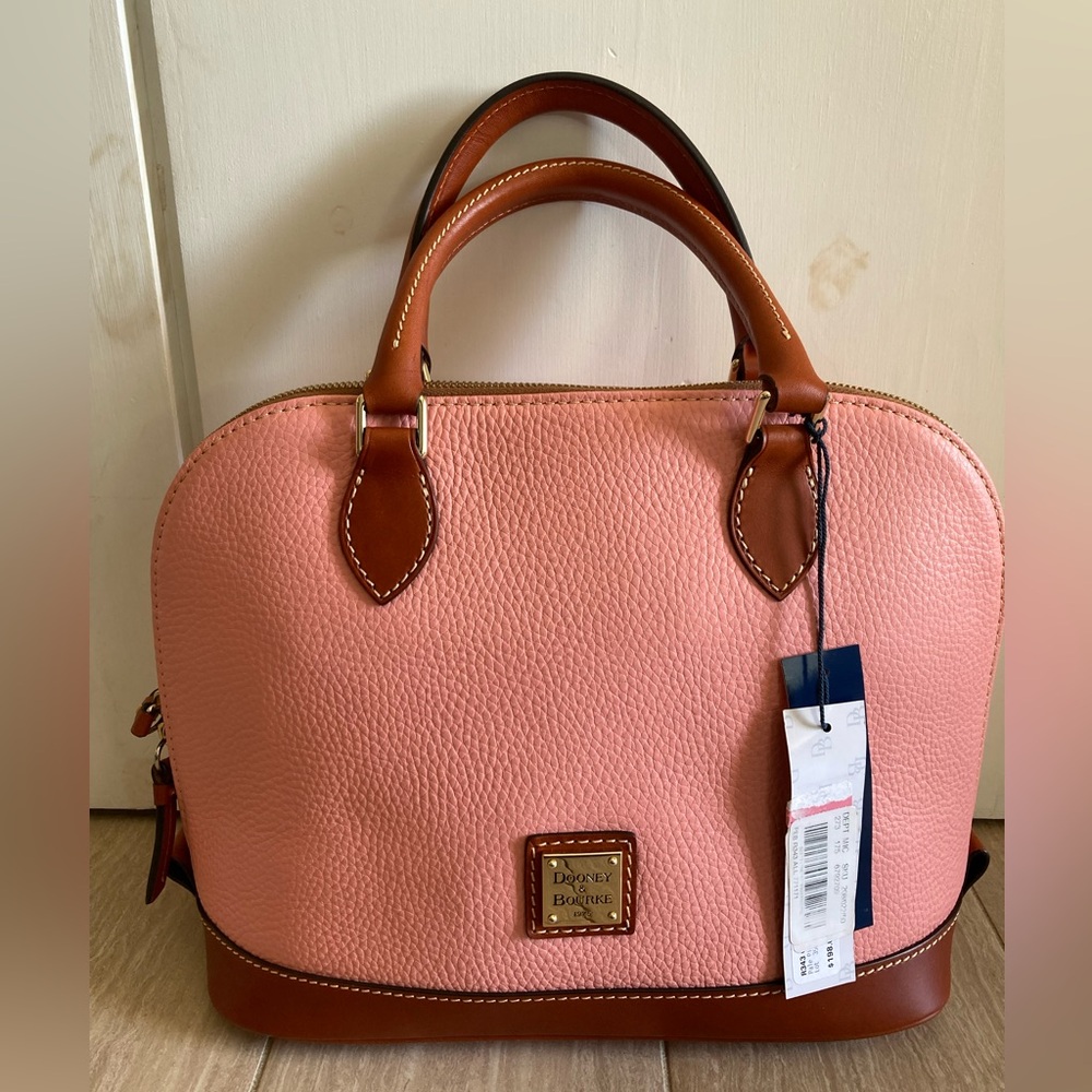 Dooney & Bourke Pale Pink Pebble Grain Leather Satchel/ Handbag